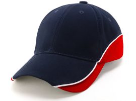 KODY Sports Premium Adventure Brushed Cotton Cap - Navy White Red