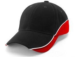 KODY Sports Premium Adventure Brushed Cotton Cap - Black White Red