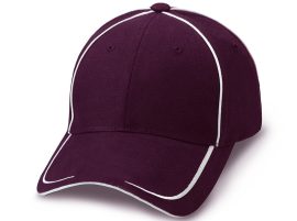 KODY Sports Premium Collier Brushed Cotton Cap - Maroon White