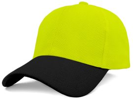 KODY Sports Premium Plain and Sandwich Mesh Cap Designs - Fluro Yellow Black