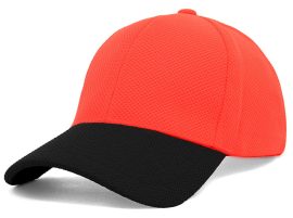 KODY Sports Premium Plain and Sandwich Mesh Cap Designs - Fluro Orange Black