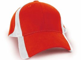 KODY Sports Premium Structured Cap with Pre-Curved Peak and Trim Design - Red White