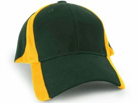 KODY Sports Premium Structured Cap with Pre-Curved Peak and Trim Design - Bottle Gold