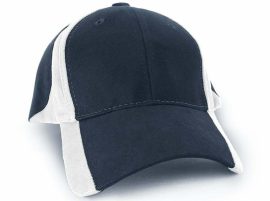 KODY Sports Premium Structured Cap with Pre-Curved Peak and Trim Design - Navy White