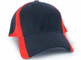 KODY Sports Premium Structured Cap with Pre-Curved Peak and Trim Design - Navy Red