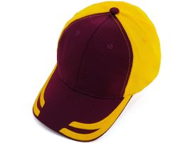 KODY Sports Premium Tiburon Coolde Mesh Knit Sports Cap - Maroon Gold