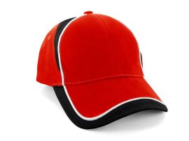 KODY Sports Premium Wickham Brushed Cotton Cap - Red White Black