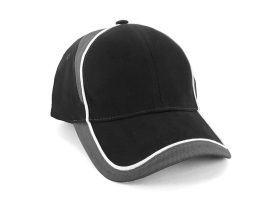 KODY Sports Premium Wickham Brushed Cotton Cap - Black White Charcoal