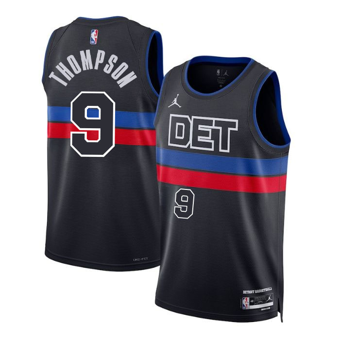 KODYSPORTS Premium Basketball Ausar Thompson #9 Detroit Pistons Statement Edition Fan Support Team Jersey - Black