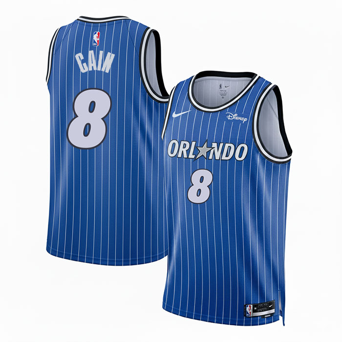 KODYSPORTS Premium Basketball Basketball Jamal Cain #8 Orlando Magic Icon Edition Fan Support Team Jersey - Blue