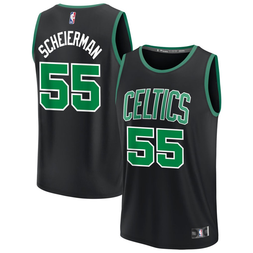 KODYSPORTS Premium Basketball Baylor Scheierman #55 Boston Celtics Statement Edition Fan Support Team Jersey - Black