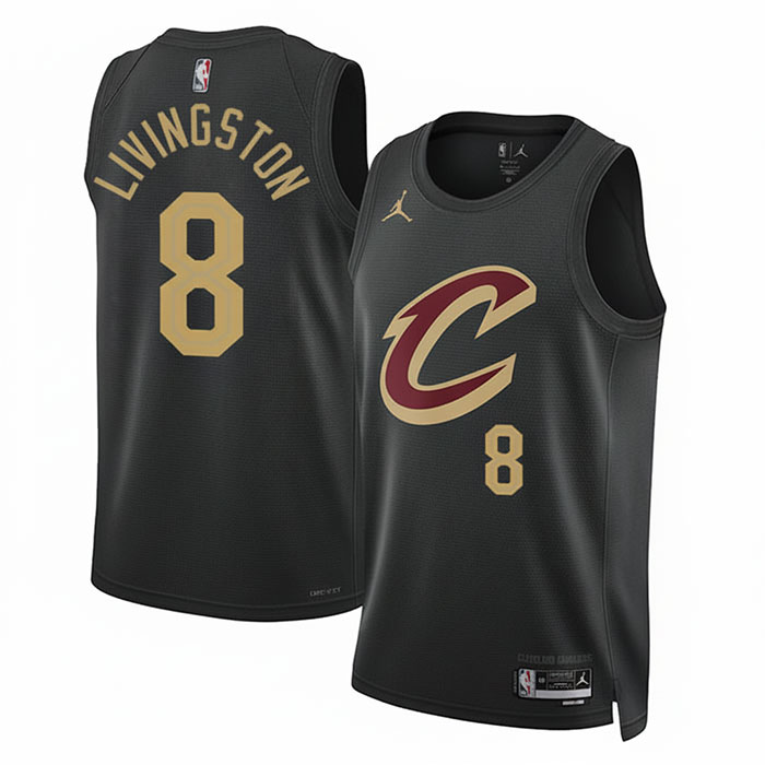 KODYSPORTS Premium Basketball Chris Livingston #8 Cleveland Cavaliers Statement Edition Fan Support Team Jersey - Black