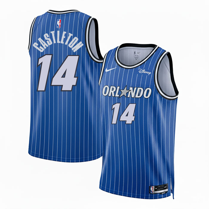 KODYSPORTS Premium Basketball Colin Castleton #14 Orlando Magic Icon Edition Fan Support Team Jersey - Blue