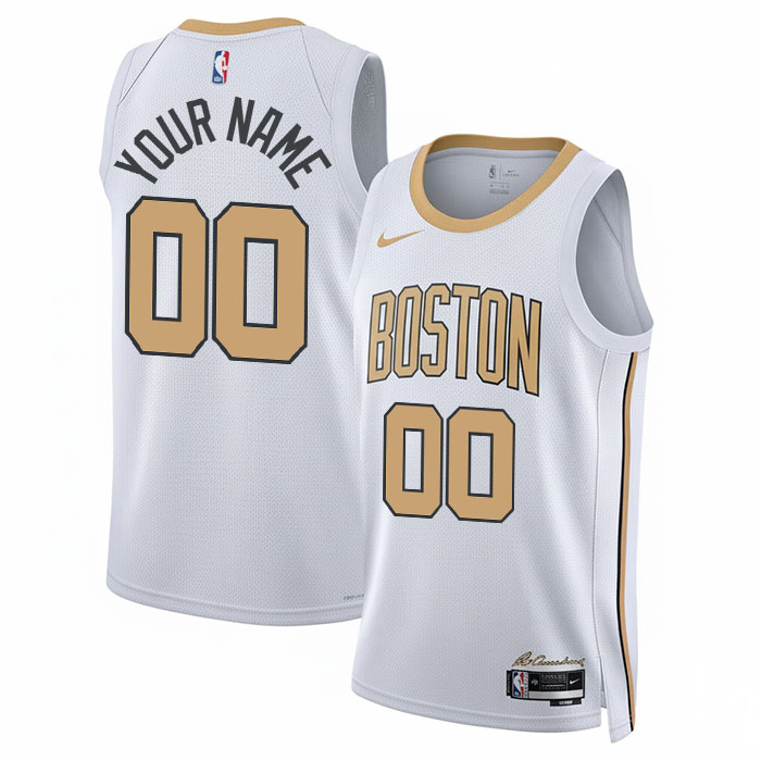 KODYSPORTS Premium Basketball Customize Boston Celtics City Edition 2025-26 Fan Support Team Jersey - White