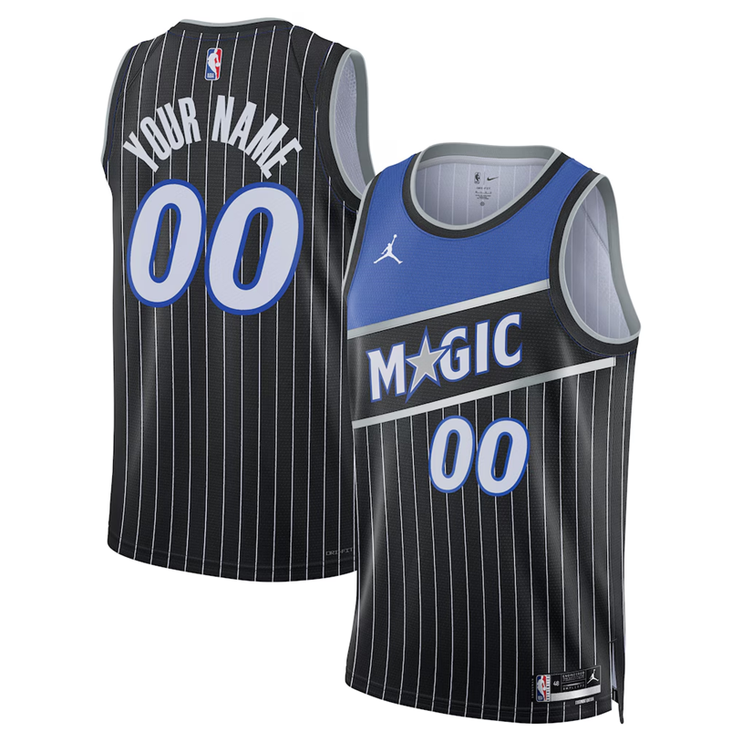 KODYSPORTS Premium Basketball Customize Orlando Magic Statement Edition Fan Support Team Jersey - Black