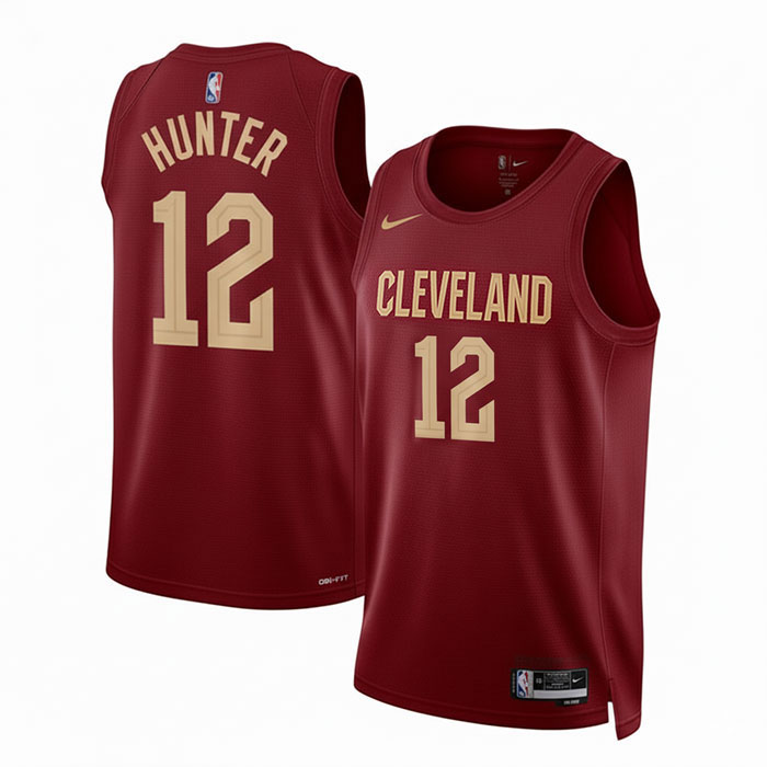 KODYSPORTS Premium Basketball De'Andre Hunter #12 Cleveland Cavaliers Icon Edition Fan Support Team Jersey - Marron