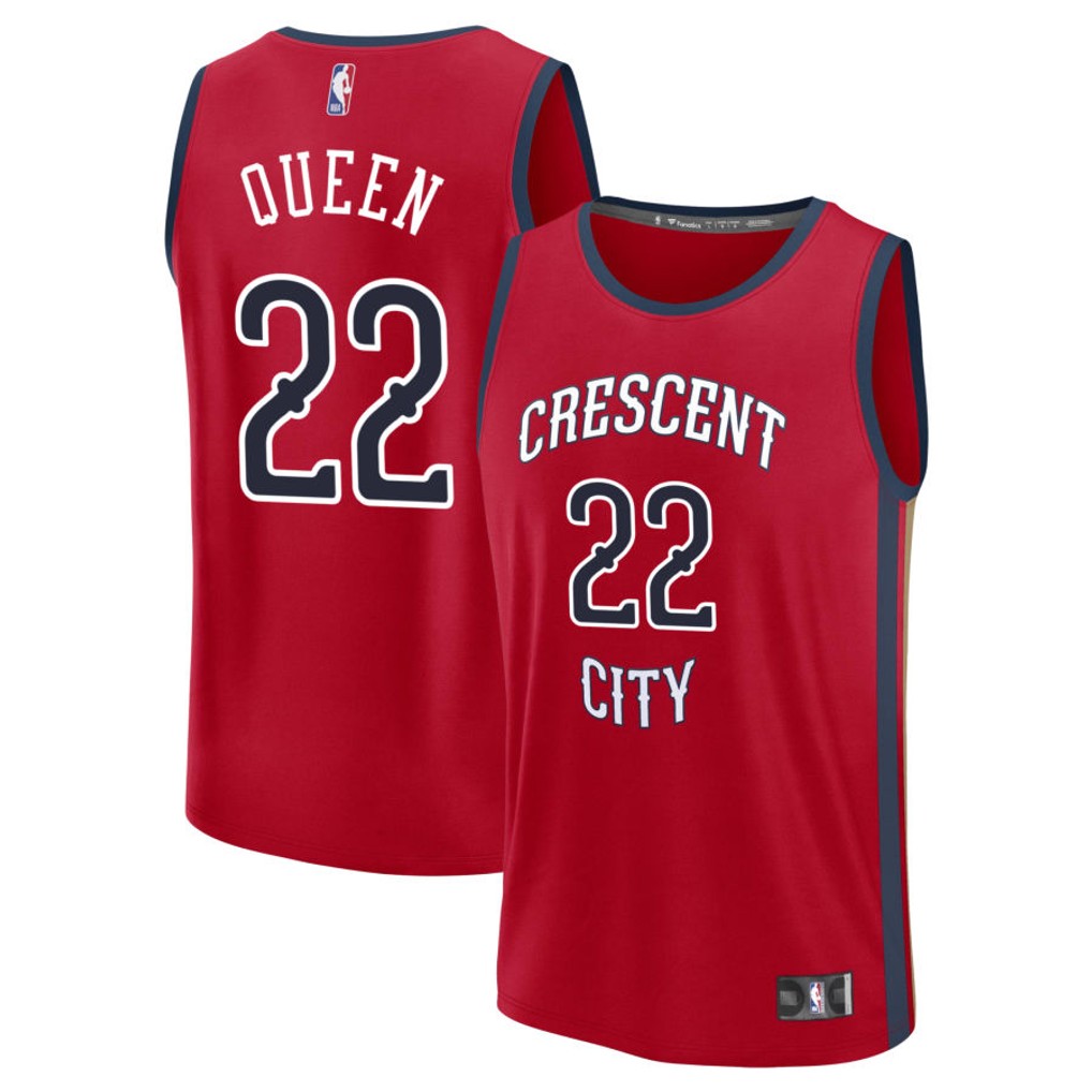 KODYSPORTS Premium Basketball Derik Queen #22 New Orleans Pelicans Statement Edition Fan Support Team Jersey - Red