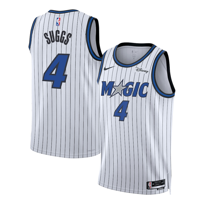 KODYSPORTS Premium Basketball Jalen Suggs #4 Orlando Magic Association Edition Fan Support Team Jersey - White