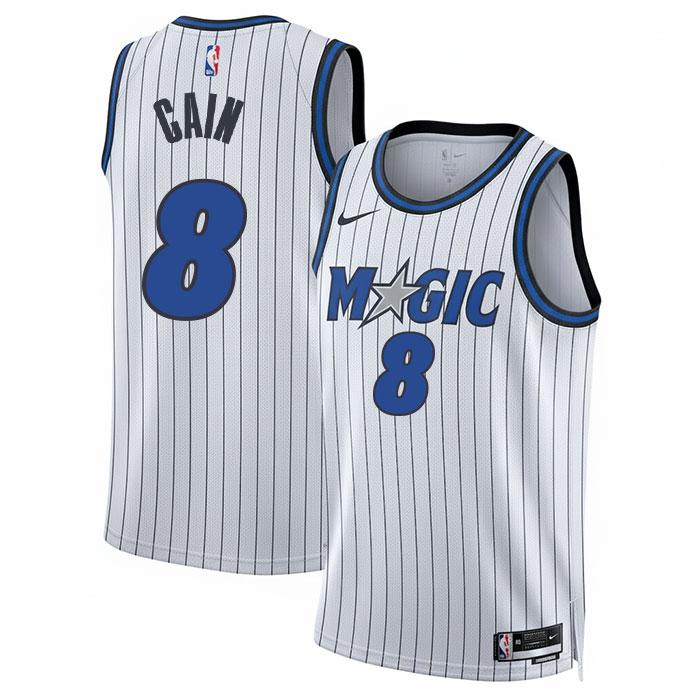 KODYSPORTS Premium Basketball Jamal Cain #8 Orlando Magic Association Edition Fan Support Team Jersey - White
