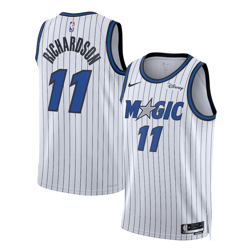 KODYSPORTS Premium Basketball Jase Richardson #11 Orlando Magic Association Edition Fan Support Team Jersey - White