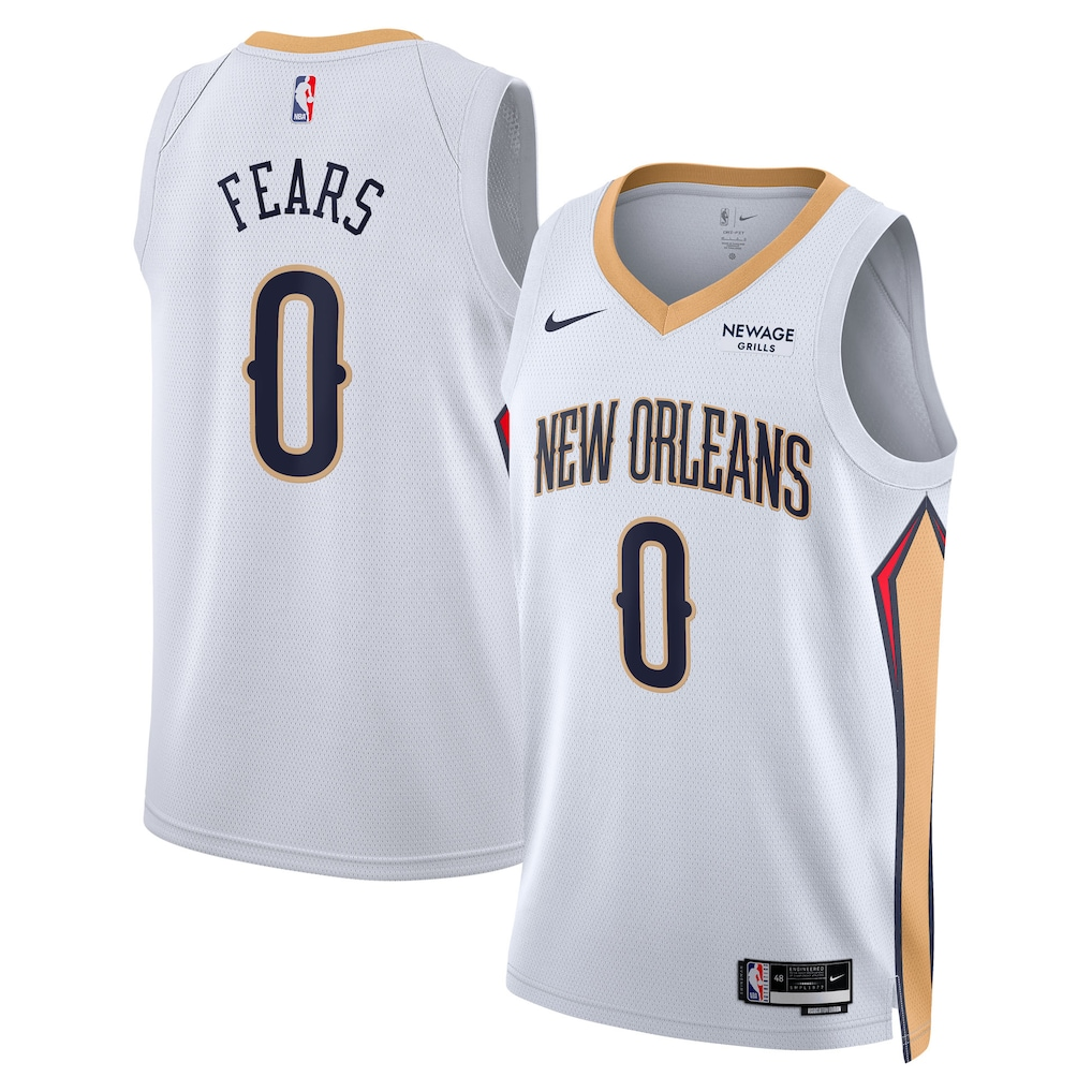 KODYSPORTS Premium Basketball Jeremiah Fears #0 New Orleans Pelicans Association Edition Fan Support Team Jersey - White