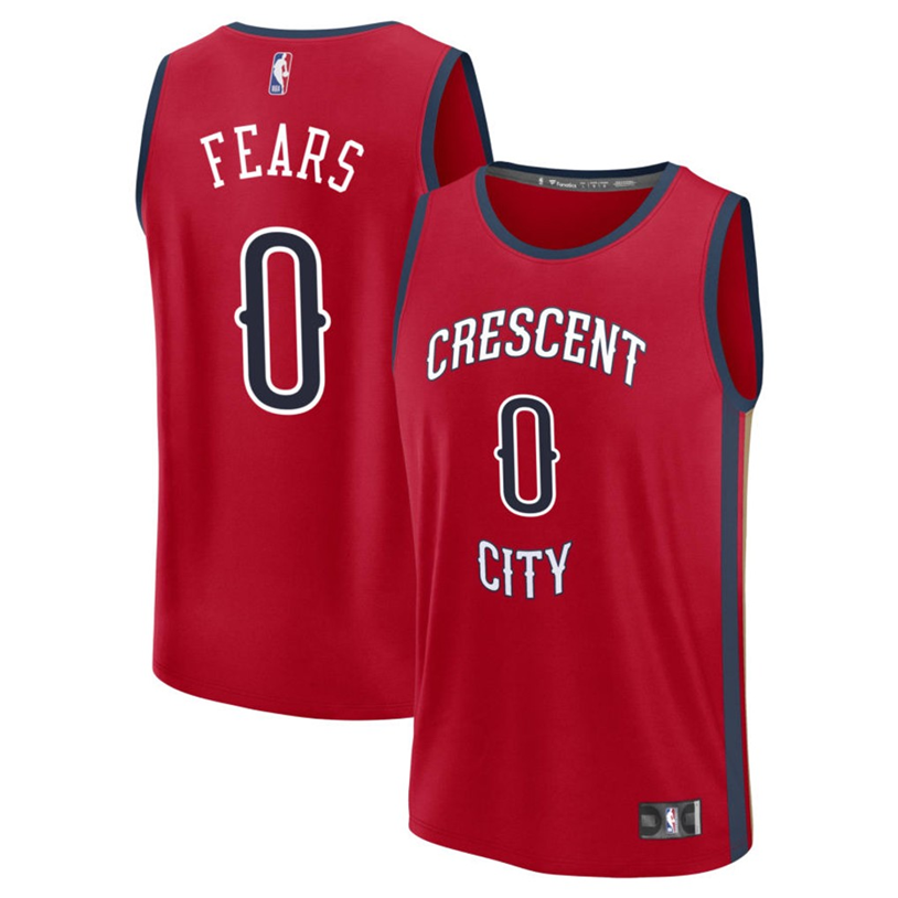 KODYSPORTS Premium Basketball Jeremiah Fears #0 New Orleans Pelicans Statement Edition Fan Support Team Jersey - Red