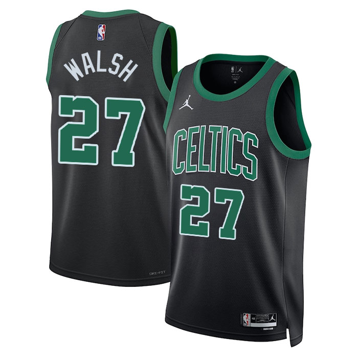 KODYSPORTS Premium Basketball Jordan Walsh #27 Boston Celtics Statement Edition Fan Support Team Jersey - Black