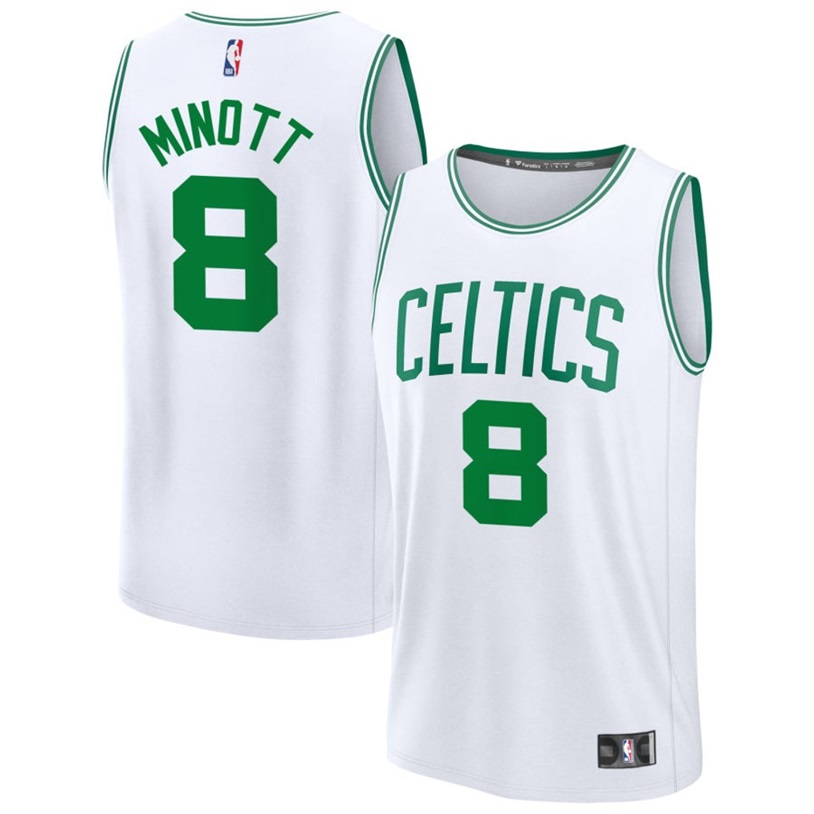 KODYSPORTS Premium Basketball Josh Minott #8 Boston Celtics Association Edition Fan Support Team Jersey - White
