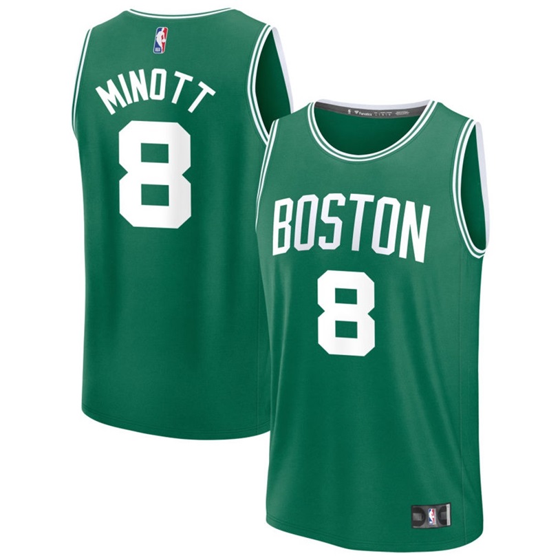 KODYSPORTS Premium Basketball Josh Minott #8 Boston Celtics Icon Edition Fan Support Team Jersey - Green