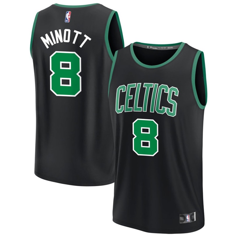 KODYSPORTS Premium Basketball Josh Minott #8 Boston Celtics Statement Edition Fan Support Team Jersey - Black