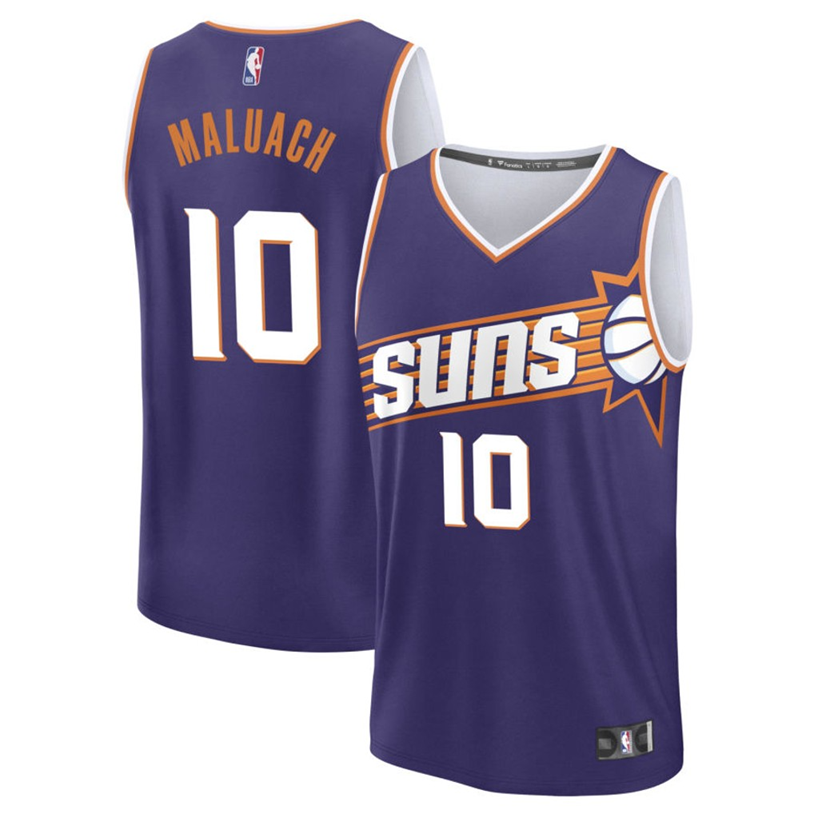 KODYSPORTS Premium Basketball Khaman Maluach #10 Phoenix Suns Icon Edition Fan Support Team Jersey - Purple