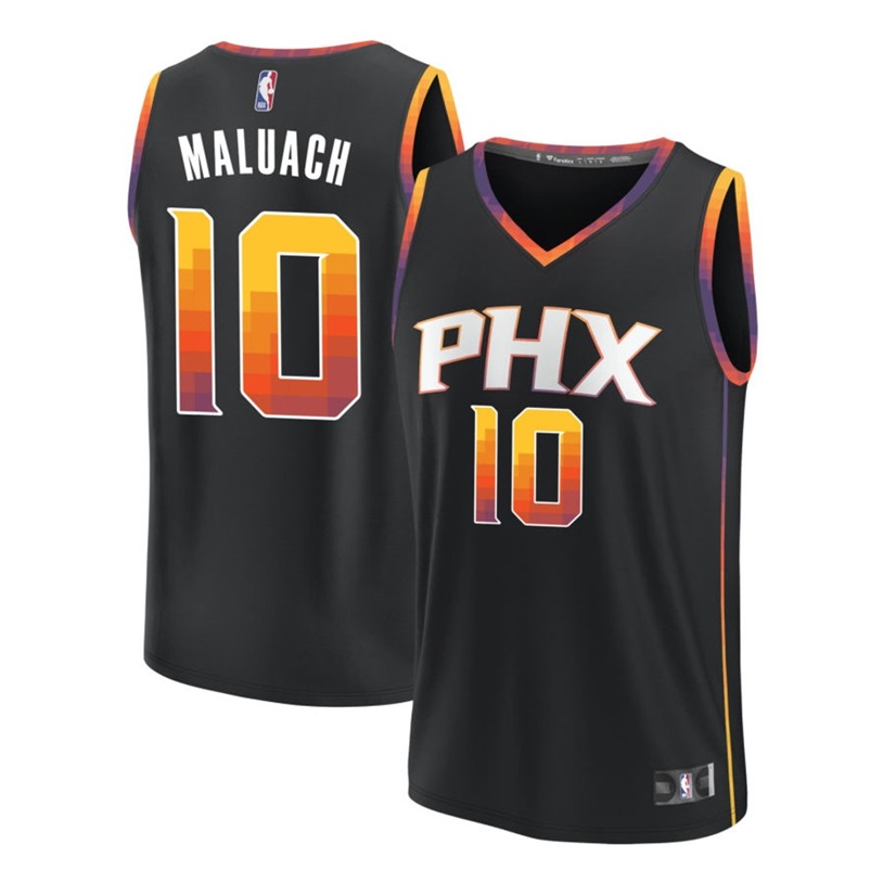 KODYSPORTS Premium Basketball Khaman Maluach #10 Phoenix Suns Statement Edition Fan Support Team Jersey - Black