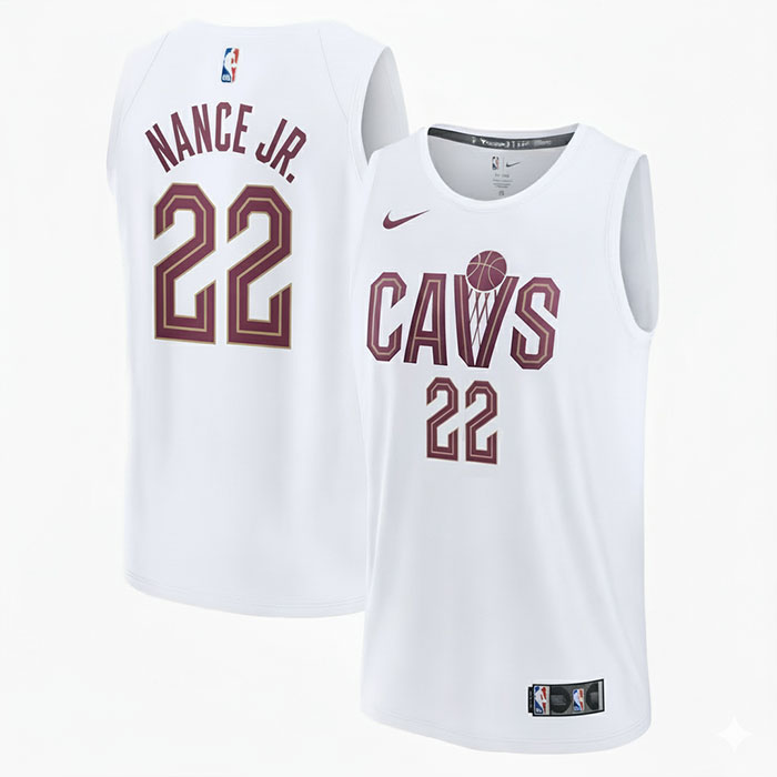 KODYSPORTS Premium Basketball Larry Nance Jr. #22 Cleveland Cavaliers Association Edition Fan Support Team Jersey - White