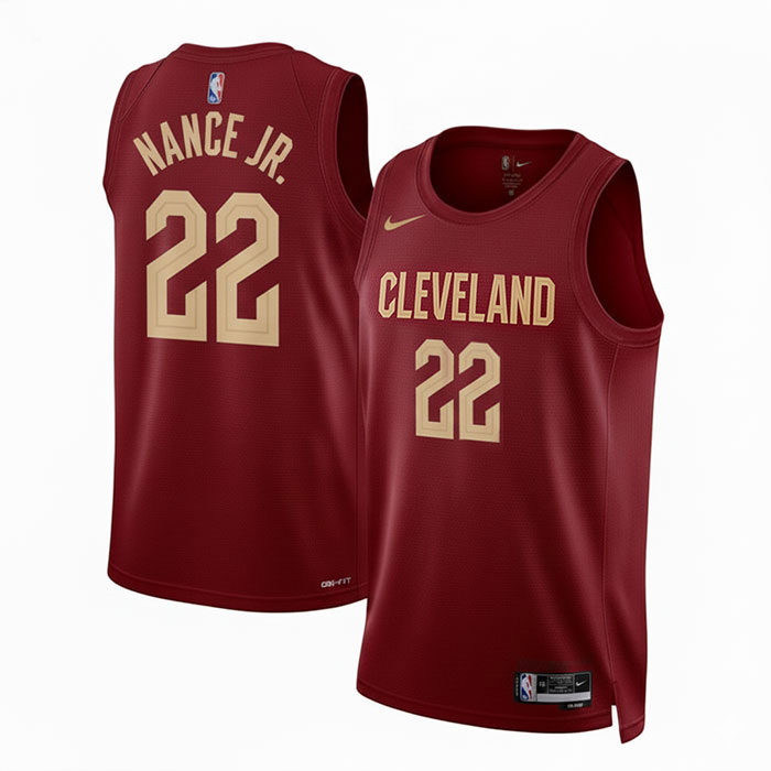 KODYSPORTS Premium Basketball Larry Nance Jr. #22 Cleveland Cavaliers Icon Edition Fan Support Team Jersey - Marron
