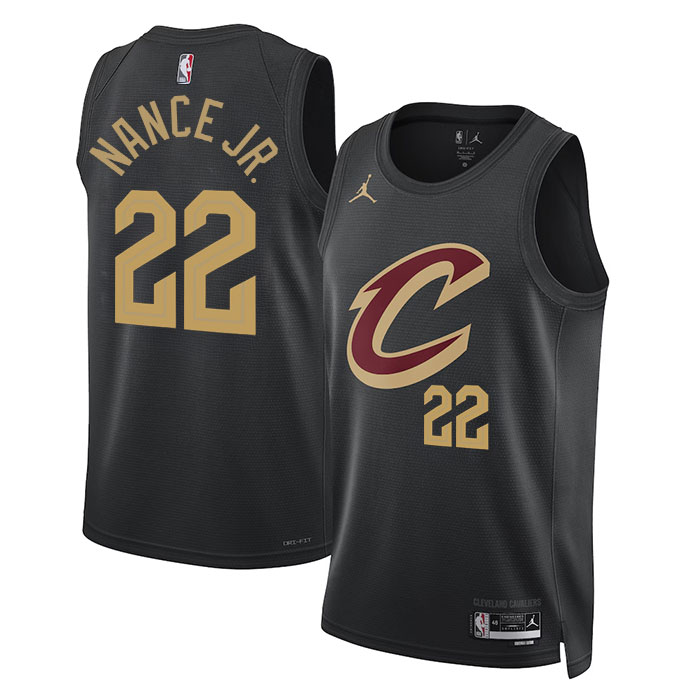 KODYSPORTS Premium Basketball Larry Nance Jr. #22 Cleveland Cavaliers Statement Edition Fan Support Team Jersey - Black