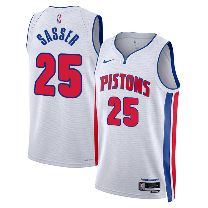KODYSPORTS Premium Basketball Marcus Sasser #25 Detroit Pistons Association Edition Fan Support Team Jersey - White