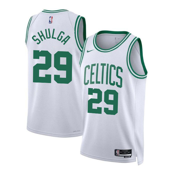 KODYSPORTS Premium Basketball Max Shulga #29 Boston Celtics Association Edition Fan Support Team Jersey - White