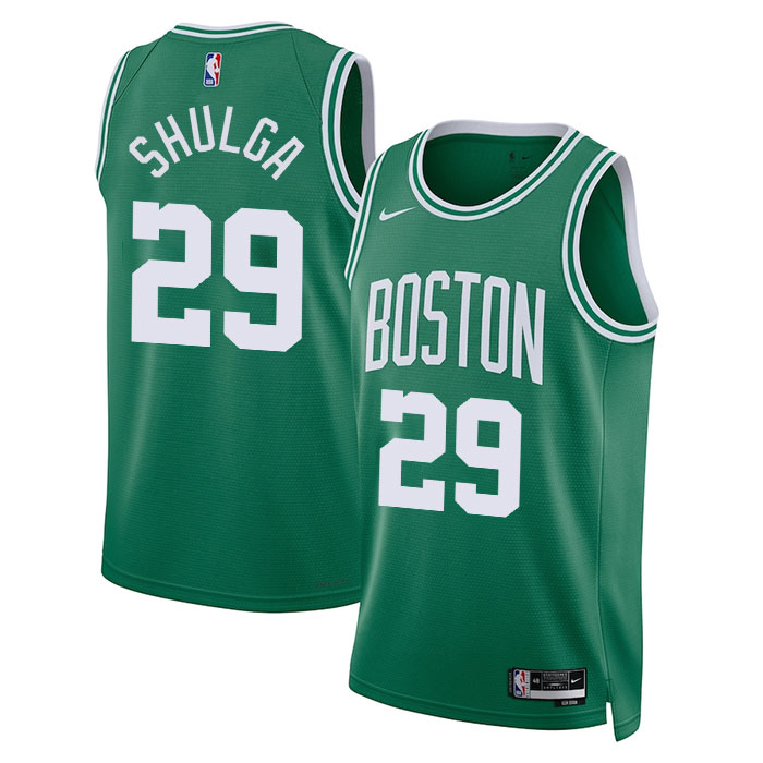 KODYSPORTS Premium Basketball Max Shulga #29 Boston Celtics Icon Edition Fan Support Team Jersey - Green