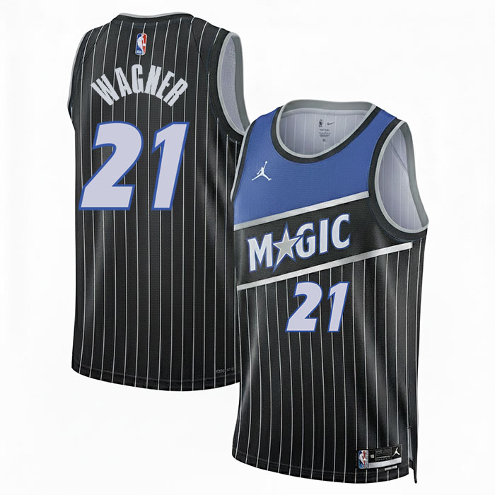 KODYSPORTS Premium Basketball Moritz Wagner #21 Orlando Magic Statement Edition Fan Support Team Jersey - Black