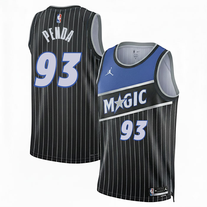 KODYSPORTS Premium Basketball Noah Penda #93 Orlando Magic Statement Edition Fan Support Team Jersey - Black
