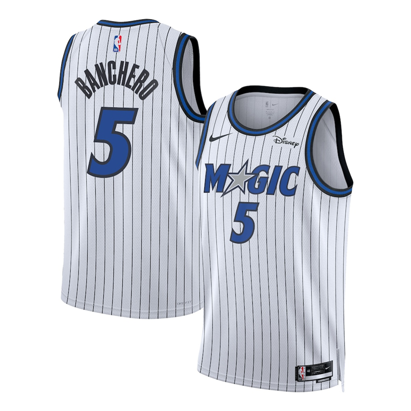 KODYSPORTS Premium Basketball Paolo Banchero #5 Orlando Magic Association Edition Fan Support Team Jersey - White