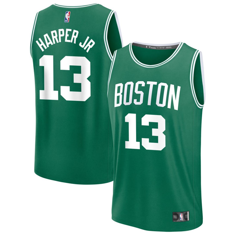 KODYSPORTS Premium Basketball Ron Harper Jr. #13 Boston Celtics Icon Edition Fan Support Team Jersey - Green