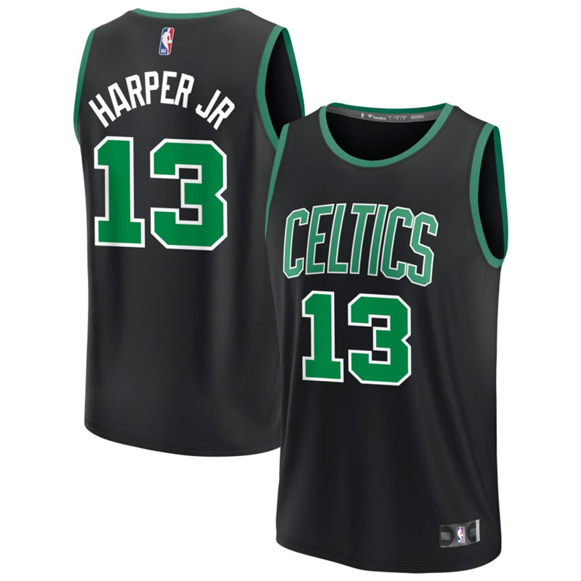 KODYSPORTS Premium Basketball Ron Harper Jr. #13 Boston Celtics Statement Edition Fan Support Team Jersey - Black