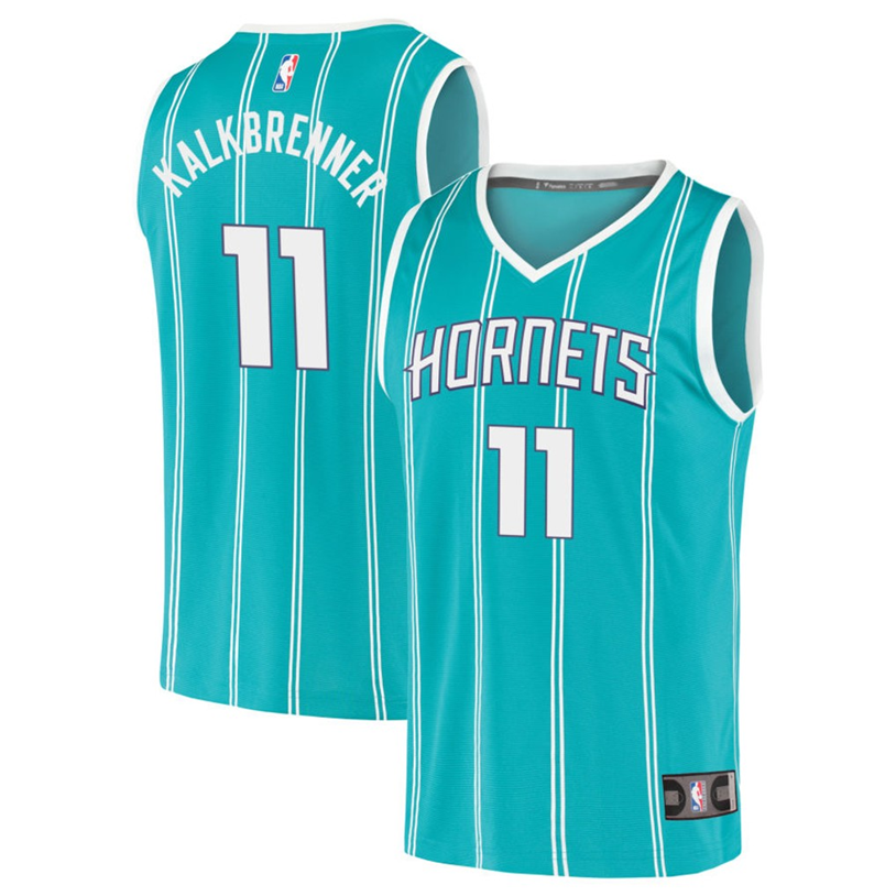 KODYSPORTS Premium Basketball Ryan Kalkbrenner #11 Charlotte Hornets Icon Edition Fan Support Team Jersey - Teal