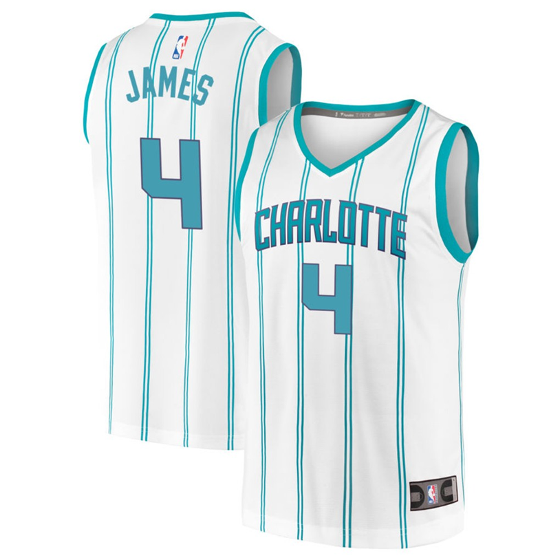 KODYSPORTS Premium Basketball Sion James #4 Charlotte Hornets Association Edition Fan Support Team Jersey - White