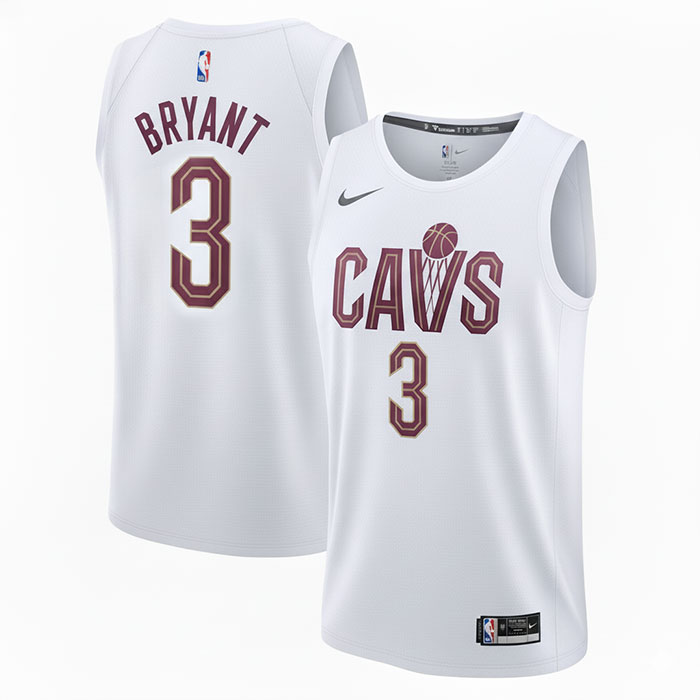 KODYSPORTS Premium Basketball Thomas Bryant #3 Cleveland Cavaliers Association Edition Fan Support Team Jersey - White