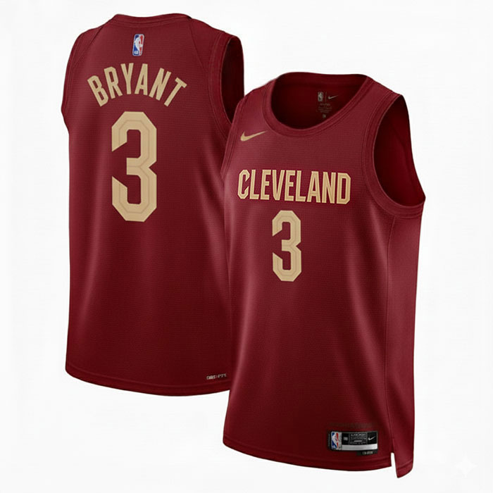KODYSPORTS Premium Basketball Thomas Bryant #3 Cleveland Cavaliers Icon Edition Fan Support Team Jersey - Marron