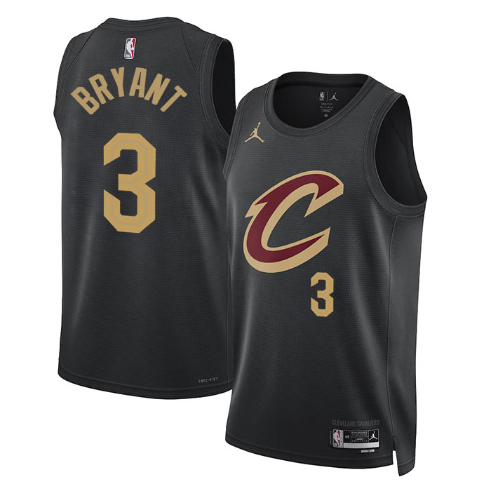KODYSPORTS Premium Basketball Thomas Bryant #3 Cleveland Cavaliers Statement Edition Fan Support Team Jersey - Black