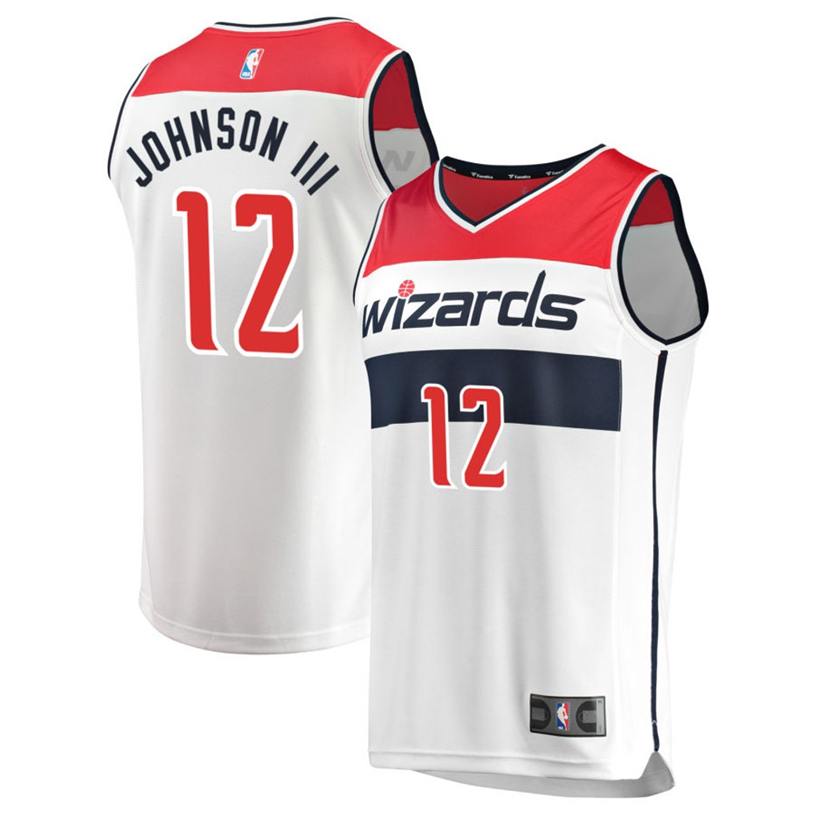 KODYSPORTS Premium Basketball Tre Johnson III #12 Washington Wizards Association Edition Fan Support Team Jersey - White