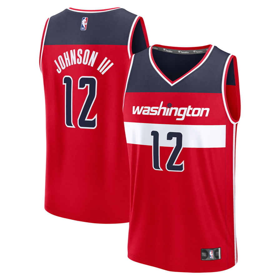 KODYSPORTS Premium Basketball Tre Johnson III #12 Washington Wizards Icon Edition Fan Support Team Jersey - Red